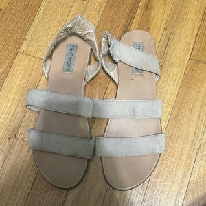 Steve Madden Cream Minimalist Sandals
